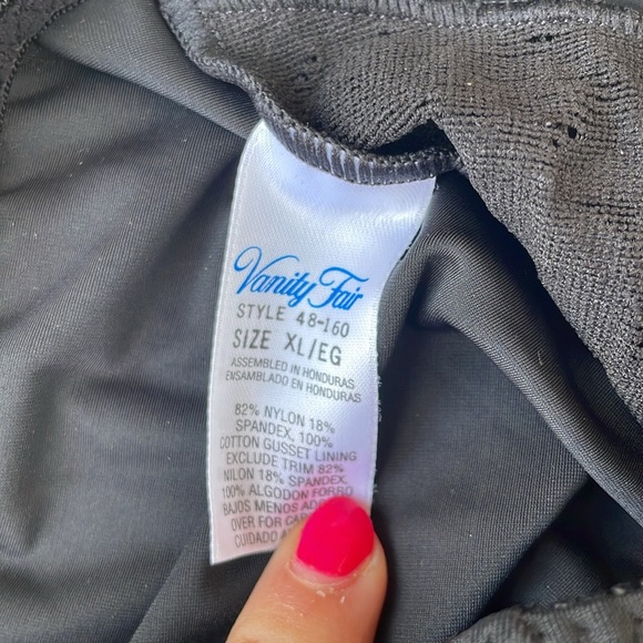 Vintage Vanity Fair Womens Nylon Panties Underwear NWT Black Just Stunning XL - Picture 5 of 12